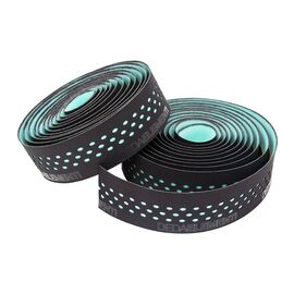 Обмотка руля велосипедная Deda Elementi PRESA TAPE, двухслойная, перфорированная, BLACK/SEA FOAM GREEN, DEDATAPE407, изображение  - НаВелосипеде.рф