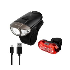 Фонари велосипедные Briviga USB Bike Light Set, комплект (передний +задний), EBL-039+EBL-2265A, изображение  - НаВелосипеде.рф