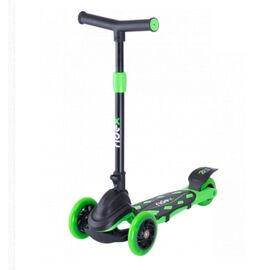 Самокат RIDEX 3D Robin, детский, трехколесный, складной, 120/90 мм, неоновый зеленый, SX18406, изображение  - НаВелосипеде.рф
