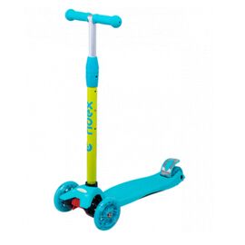 Самокат RIDEX Kiko, детский, трехколесный, 120/80 мм, голубой/зеленый, SX18417, изображение  - НаВелосипеде.рф