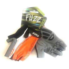 Перчатки велосипедные FUZZ AIR COMFORT, лайкра, D-GRIP GEL, на липучке, черно-бело-оранжевый, Вариант УТ-00263546: Размер: XS, изображение  - НаВелосипеде.рф