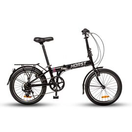 Складной велосипед HORST Optimus 20" 2020, Вариант УТ-00263619: Рама: one size (Рост: 145-185 см), Цвет: черный, изображение  - НаВелосипеде.рф