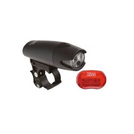Велофары Smart, комплект (задняя + передняя), 3 LED/3 LED, Black, LS039-29, изображение  - НаВелосипеде.рф