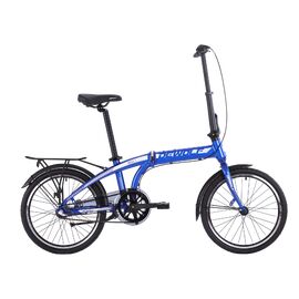 Складной велосипед Dewolf Route 3 20" 2021, Вариант УТ-00263813: Рама: one size (Рост: 145-185 см), Цвет: синий металлик/синий металлик/белый, изображение  - НаВелосипеде.рф