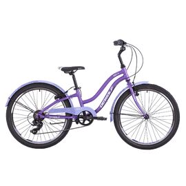 Подростковый велосипед Dewolf WAVE 24" 2021, Вариант УТ-00263816: Рама: one size (Рост: 120-150 см), Цвет: темно-синий/белый/яркий голубой/светло-фиолетовый, изображение  - НаВелосипеде.рф