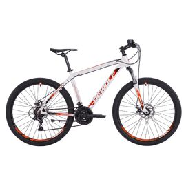 Горный велосипед Dewolf Ridly 20 26" 2021, Вариант УТ-00263821: Рама: 16 (Рост: 150-165 см), Цвет: белый/красно-оранжевый/черный, изображение  - НаВелосипеде.рф