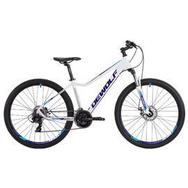 Женский велосипед Dewolf TRX 10 W 27.5" 2021, Вариант УТ-00263828: Рама: 16 (Рост: 150-165 см). Цвет: белый/светло-голубой/пурпур, изображение  - НаВелосипеде.рф