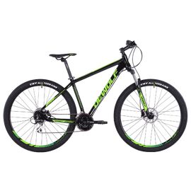 Горный велосипед Dewolf GROW 20 29" 2021, Вариант УТ-00263831: Рама: 18 (Рост: 167-177 см), Цвет: черный/черный/кислотно-зеленый, изображение  - НаВелосипеде.рф