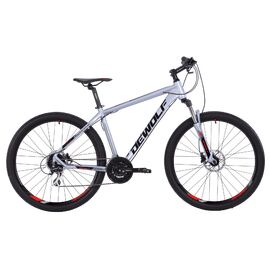 Горный велосипед Dewolf TRX 20 27.5" 2021, Вариант УТ-00263826: Рама: 16 (Рост: 150-165 см), Цвет: серебристый серый/ярко-красный/черный, изображение  - НаВелосипеде.рф