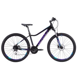 Женский велосипед Dewolf TRX 20 W 27.5" 2021, Вариант УТ-00263829: Рама: 16 (Рост: 150-165 см), Цвет: темно-синий/белый/светло-голубой/пурпур, изображение  - НаВелосипеде.рф