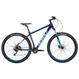 Горный велосипед Dewolf GROW 40 29" 2021, Вариант УТ-00263833: Рама: 18 (Рост: 167-177 см), Цвет: темно-синий металлик/светло-голубой/черный, изображение  - НаВелосипеде.рф