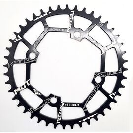 Звезда велосипедная NARROW/WIDE, передняя, 104BCD, 44T, AL7075, черный, изображение  - НаВелосипеде.рф