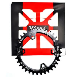 Звезда велосипедная VXW NARROW/WIDE, 96sBCD, 36T, AL7075, черный, изображение  - НаВелосипеде.рф