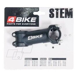 Вынос руля велосипедный 4BIKE TDS-D507A, алюминий, длина 90, угол +7°, диаметр 31.8 мм, чёрный, ARV000183, изображение  - НаВелосипеде.рф
