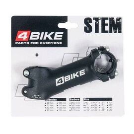 Вынос руля велосипедный 4BIKE TDS-D499A, алюминий, длина 110, угол +25°, диаметр 31.8 мм, чёрный, ARV-ST-D499-1102531, изображение  - НаВелосипеде.рф