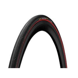 Велопокрышка Continental Ultra Sport III, 700 x 25C, складная, PureGrip Compound, 3/180 TPI, черно-красный, 150463, изображение  - НаВелосипеде.рф