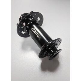 Втулка велосипедная Bitex, MTB, передняя, под сквозную ось 15 мм, ширина 110 мм, 32Н, черный, BX211F15-110RS-BK, изображение  - НаВелосипеде.рф