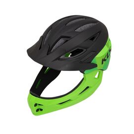 Шлем велосипедный KLS SPROUT fullface, детский, чёрный/зелёный, Вариант УТ-00265153: Размер: S (52-56 cm), изображение  - НаВелосипеде.рф