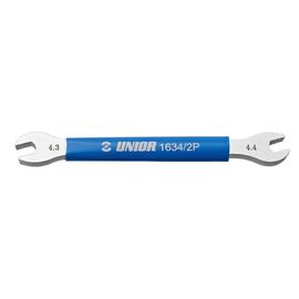 Ключ для ниппеля UNIOR, для SHIMANO, 4,3/4,4 мм, синий, 1635/2P, изображение  - НаВелосипеде.рф