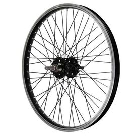 Колесо велосипедное TBS, заднее, 20x1.75, BMX, двойной обод, 48H, ось ø3/8 (10 мм), черный, ZXX21845, изображение  - НаВелосипеде.рф