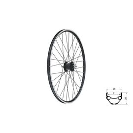 Колесо велосипедное KLS DRAFT Dynamo V-brake, переднее, 24", динамо-втулка, под ободной тормоз, чёрный, ZKE20243, изображение  - НаВелосипеде.рф