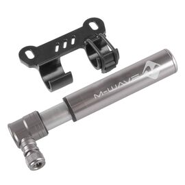 Насос велосипедный M-Wave Mini, 120 mm, FV/AV, Max 6 bar, серебристый, 470281, изображение  - НаВелосипеде.рф
