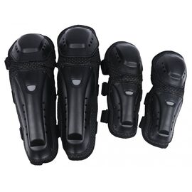 Комплект защиты Vinca Sport, взрослый, индивидуальная упаковка, черный, VP 29 adult black, изображение  - НаВелосипеде.рф