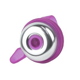Звонок велосипедный JOY KIE 32CD-02, детский, алюминий/пластик, D: 40 мм, розовая база, 32CD-02 pink, изображение  - НаВелосипеде.рф