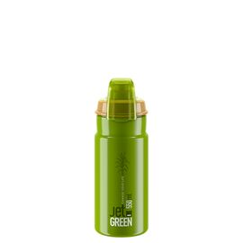 Фляга велосипедная ELITE JET GREEN+, 550 мл, c крышкой, зеленый, EL0201101, изображение  - НаВелосипеде.рф