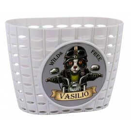 Корзина велосипедная Vinca sport "Василио", детская, на руль, серый, P 06 Vasilio, изображение  - НаВелосипеде.рф