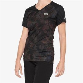 Велоджерси 100% Airmatic Womens Jersey, женская, Black Floral, 2021, 44306-432, Вариант УТ-00265573: Размер: M, изображение  - НаВелосипеде.рф