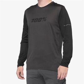 Велоджерси 100% Ridecamp Long Sleeve Jersey, длинный рукав, Black/Charcoal, 2021, 41402-181, Вариант УТ-00265578: Размер: L, изображение  - НаВелосипеде.рф