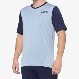 Велоджерси 100% Ridecamp Jersey, короткий рукав, Light Slate/Navy, 2021, 41401-249, Вариант УТ-00265579: Размер: L, изображение  - НаВелосипеде.рф