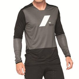 Велоджерси 100% R-Core X Jersey, длинный рукав, Charcoal/Black, 2021, 41002-052, Вариант УТ-00265583: Размер: L, изображение  - НаВелосипеде.рф