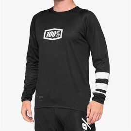 Велоджерси 100% R-Core Jersey, длинный рукав, Black/White, 2021, 41104-011, Вариант УТ-00265585: Размер: L, изображение  - НаВелосипеде.рф