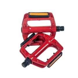 Педали велосипедные 4BIKE M503RED, 118х112х25 мм, насыпные подшипники, алюминий, стальная ось, красный, ARV-M503RED, изображение  - НаВелосипеде.рф