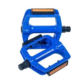 Педали велосипедные 4BIKE M503BLU, 118х112х25 мм, насыпные подшипники, алюминий, стальная ось, синий, ARV-M503BLU, изображение  - НаВелосипеде.рф