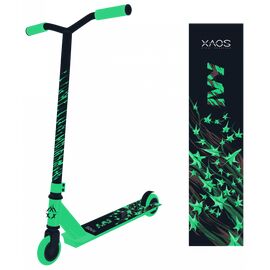 Самокат трюковый XAOS Ivy Green, 100 мм, детский, двухколесный, черный/зеленый, 2021, SX18547, изображение  - НаВелосипеде.рф