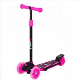 Самокат RIDEX 3D Spike, детский, трехколесный, 120/100 мм, розовый, SX14370, изображение  - НаВелосипеде.рф