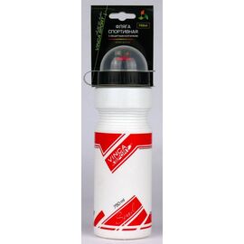 Фляга велосипедная Vinca Sport VSB 21, с защитой от пыли, 750 мл, индивидуальная упаковка, белый/красный, VSB 21 red, изображение  - НаВелосипеде.рф