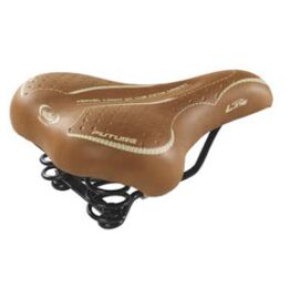 Седло велосипедное MONTE GRAPPA FUTURE, женское, с пружинами, 250 х 190 мм, коричневый, изображение  - НаВелосипеде.рф