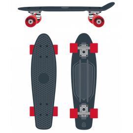 Круизер RIDEX Twilight 22"x6", пластик, ABEC-7 Carbon, черный, SX18602, изображение  - НаВелосипеде.рф