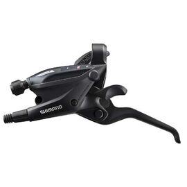 Шифтер/Ручка тормозная велосипедная SHIMANO ALTUS ST-EF505, левый, гидравлическая/манетка, 3 скорости, черный, ZSM21747, изображение  - НаВелосипеде.рф
