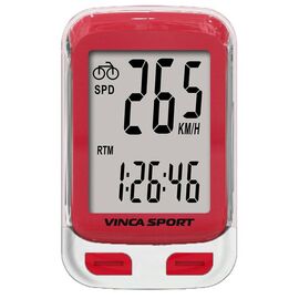 Велокомпьютер Vinca Sport V-3500, проводной, 12 функций, индивидуальная упаковка, белый/красный, V-3500 red, изображение  - НаВелосипеде.рф