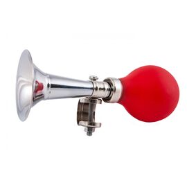 Клаксон металлический Vinca Sport с красной грушей, HR 277  red, изображение  - НаВелосипеде.рф