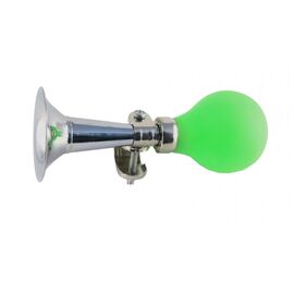 Клаксон металлический Vinca Sport с зеленой грушей, HR 277  green, изображение  - НаВелосипеде.рф