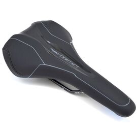 Седло велосипедное Giant CONTACT UPRIGHT,микрофибра, пена, сталь, черный/серый, 120000013, изображение  - НаВелосипеде.рф