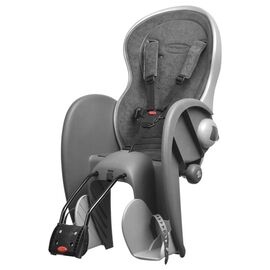 Детское велокресло Polisport WALLABY EVOLUTION DELUXE FF, заднее, на подседельную трубу, Grey/Silver, PLS8633200002, изображение  - НаВелосипеде.рф
