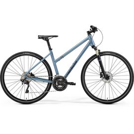 Женский велосипед Merida Crossway XT Edition Lady 28" 2021, Вариант УТ-00267199: Рама: L(55cm) (Рост: 177-185 см), Цвет: MattSteelBlue/DarkBlue, изображение  - НаВелосипеде.рф