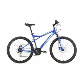 Горный велосипед Black One Element 26 D 26" 2021, Вариант УТ-00267795: Рама: (16") (Рост: 150-165 см), Цвет: синий/белый, изображение  - НаВелосипеде.рф